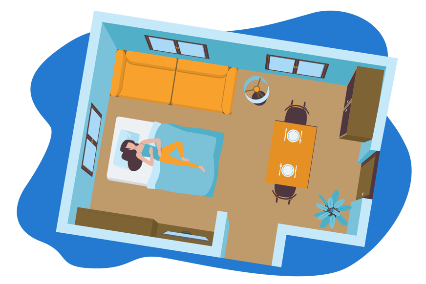 ilustração de um quarto